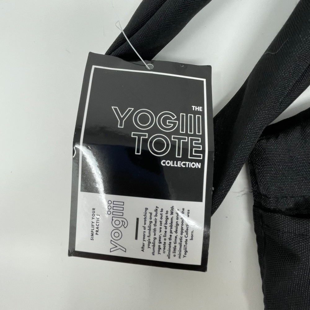 The Yogiii Tote Collection NEW Black Yoga Mat Tote Sling Bag w Tag Nylon - Picture 4 of 7
